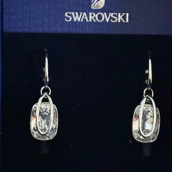 ✨Host pick✨Swarovski Silver Lattice Crystal Earrings - Picture 4 of 5